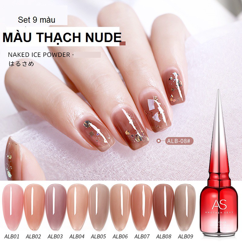 Sơn gel as red | mã alb | màu thạch nude