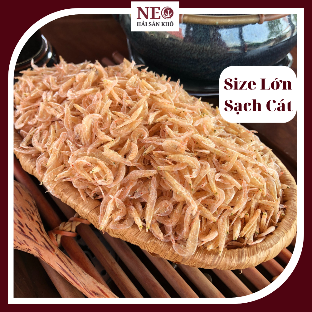 1kg Ruốc khô tép khô biển loại lớn sạch cát NEO Hải Sản Khô