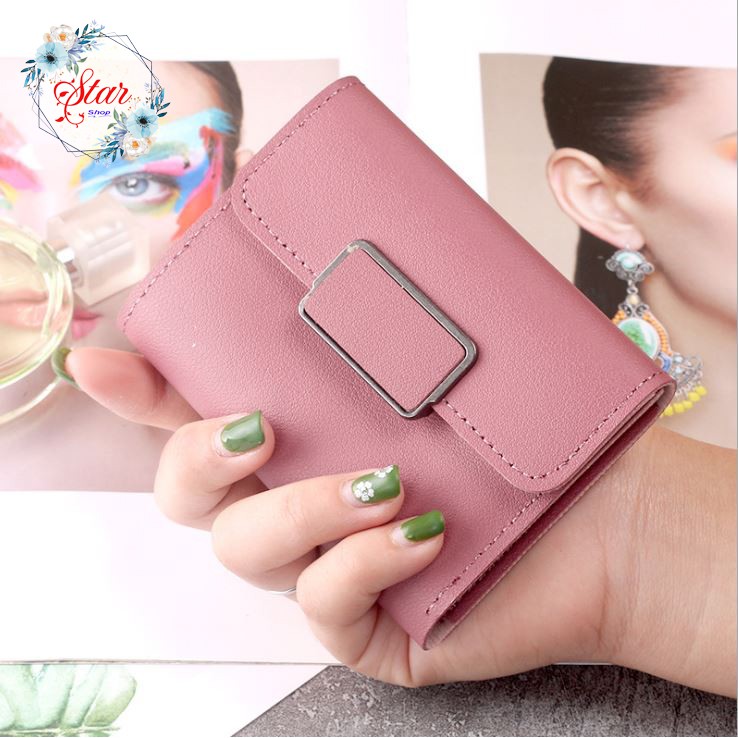 Ví nữ ngắn, ví đẹp cầm tay mini vuông g06