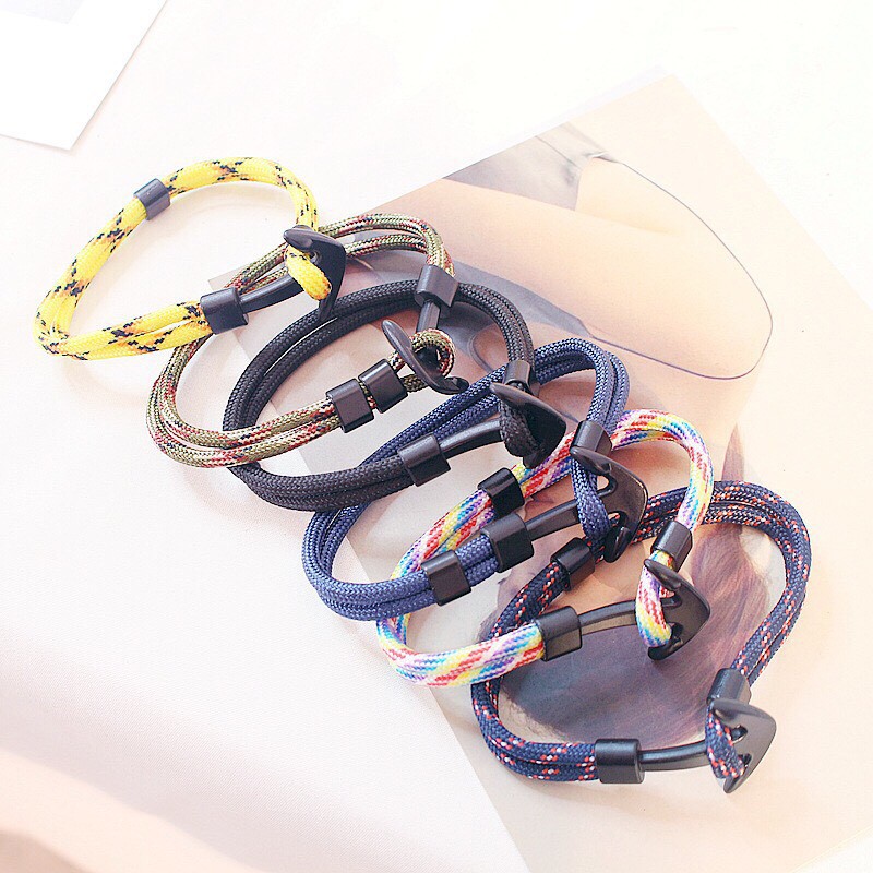 Vòng tay mỏ neo dây vải nhiều màu phong cách Ulzzang BL79