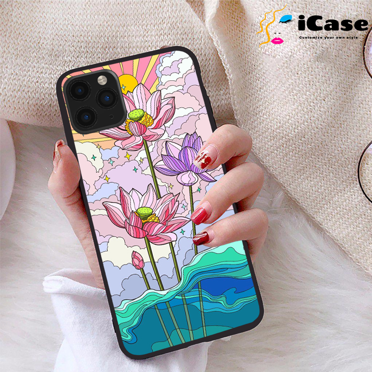 Ốp lưng iPhone 11 Pro Max viền dẻo TPU BST Sen