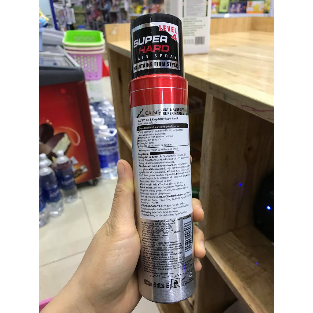 Gôm xịt tạo kiểu tóc GATSBY 250ml