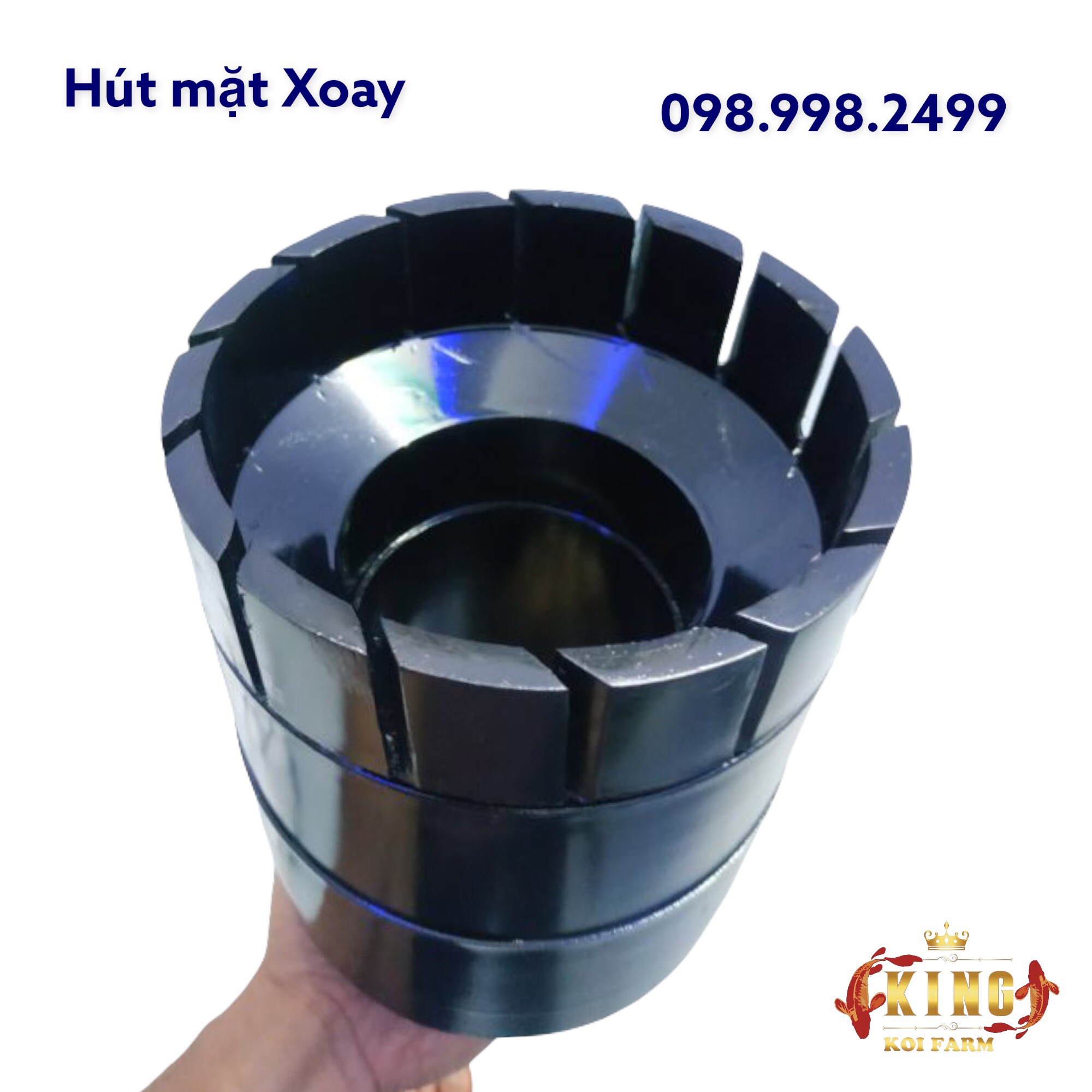 Hút mặt hồ cá Koi kẽ rãnh,xoay 360
