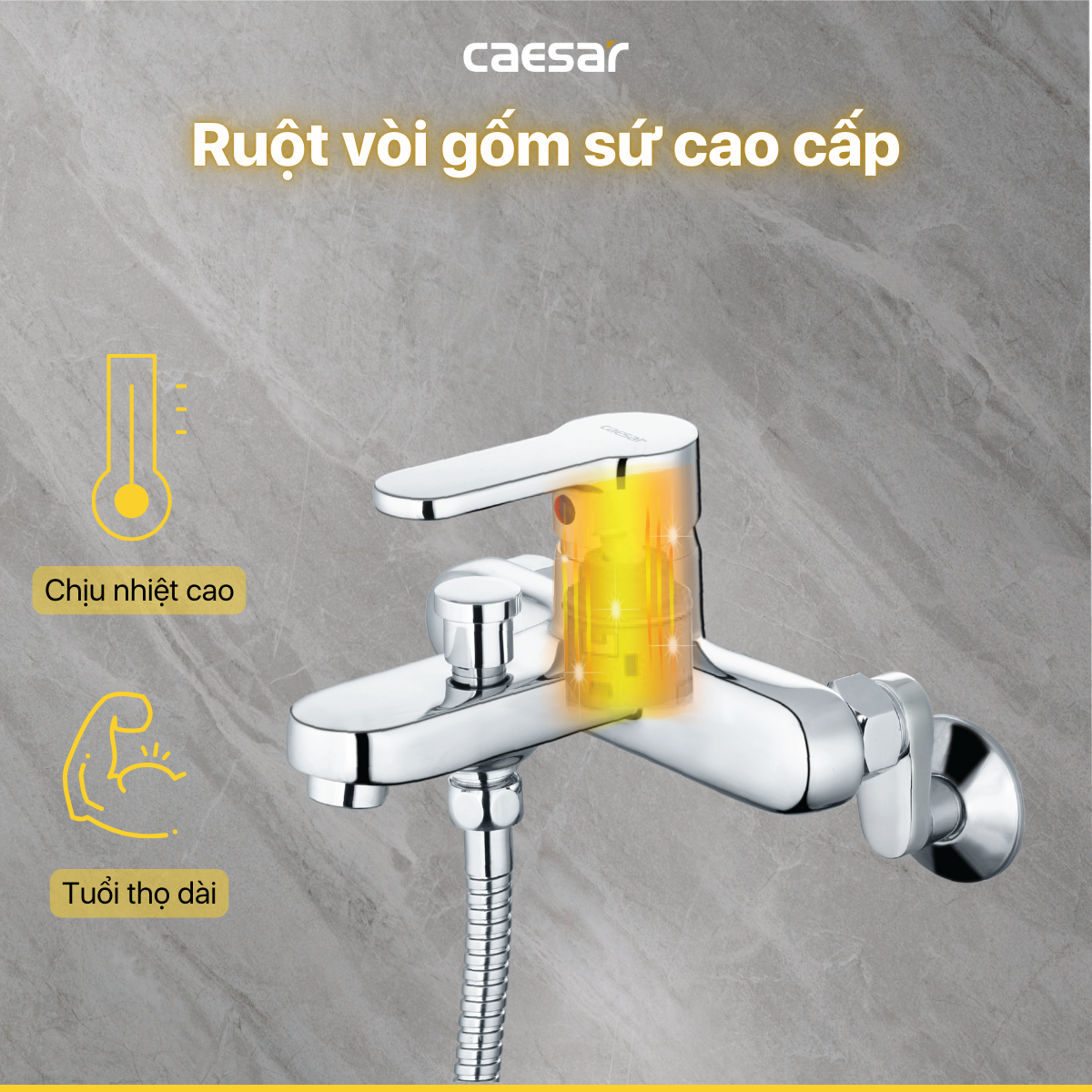 Vòi Sen Gạt Nóng Lạnh - S573C