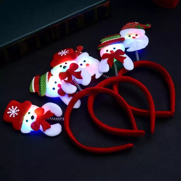 Cài tóc Noel có đèn led ngộ nghĩnh dành cho bé