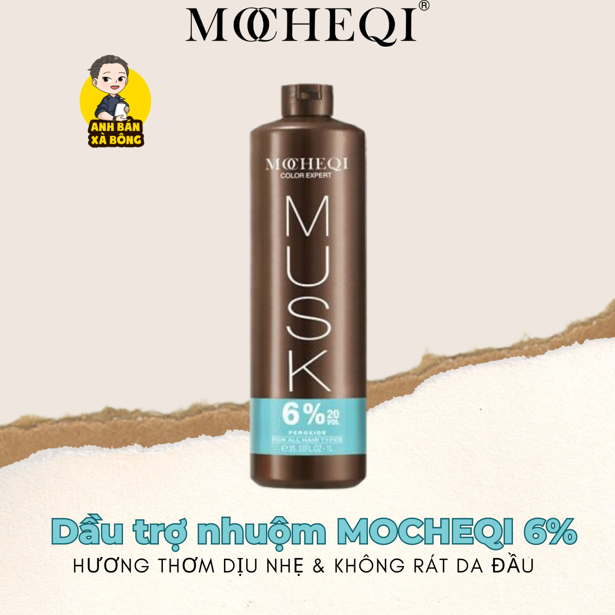Oxy nhuộm tóc kem trợ nhuộm mocheqi musk 1000ml
