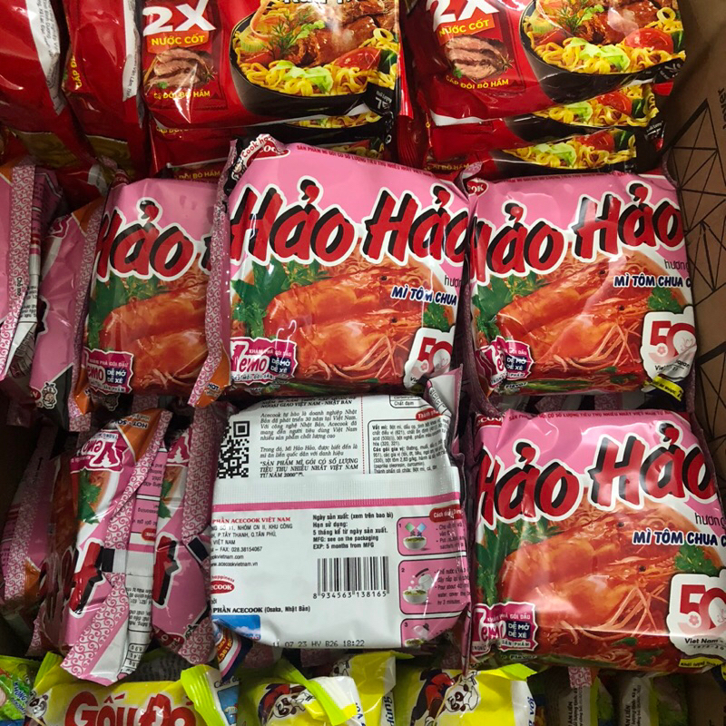 Thùng 30 gói mỳ hảo hảo tôm chua cay 75g