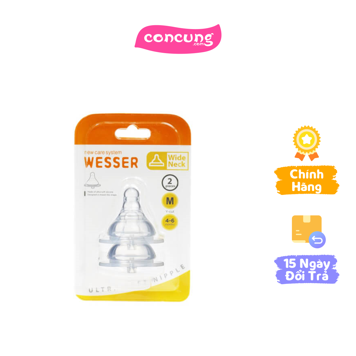 Núm ty Wesser cổ rộng (size M)