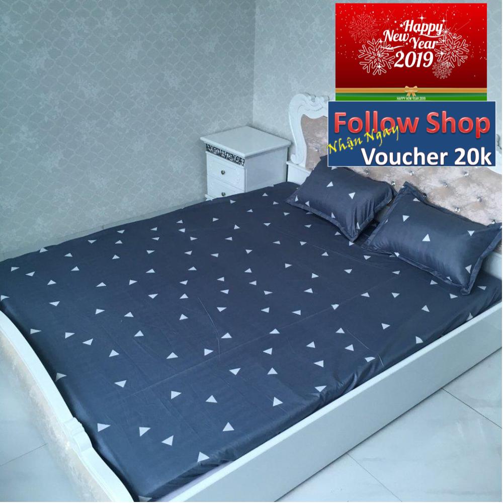 Bộ ga chun và 2 áo gối mỏng dành cho mùa hè ( Phù Hợp Nệm 1m8x2m) (RVT)