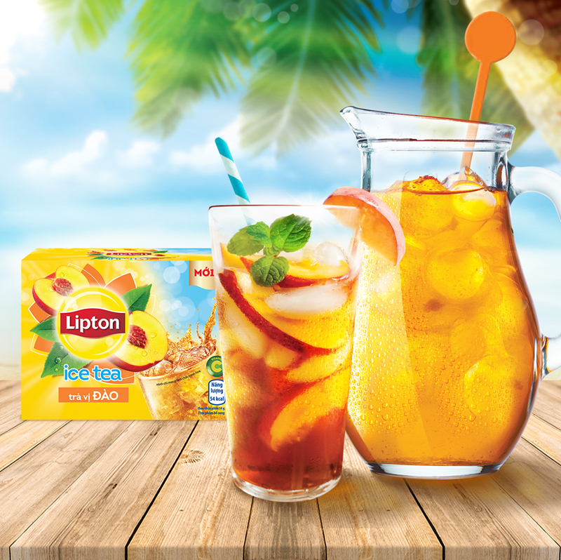 Trà đào Lipton Ice Tea Hộp 224g (14g x 16 gói)