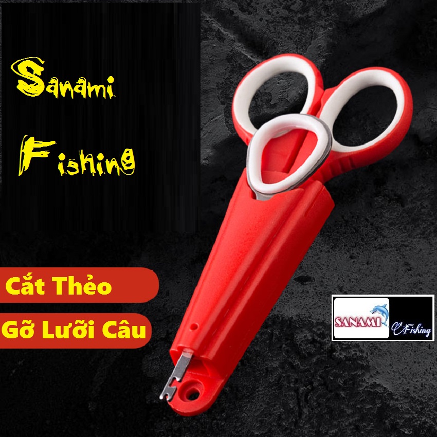 Kéo cắt thẻo cao cấp, gỡ lưỡi câu cá có thể gắn thùng câu đài vô cùng tiện lợi PK-32 - SANAMI FISHING