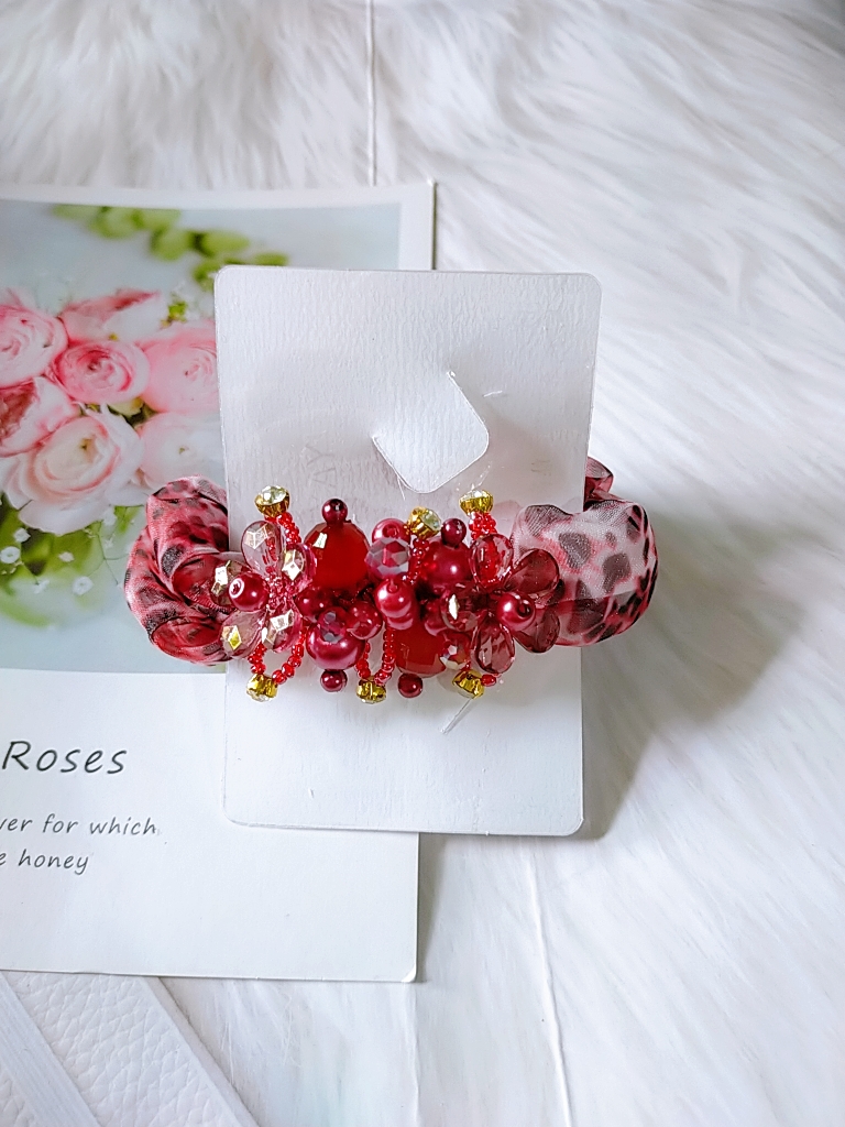 [HCM]Cột tóc scrunchies đính đá xinh xắn