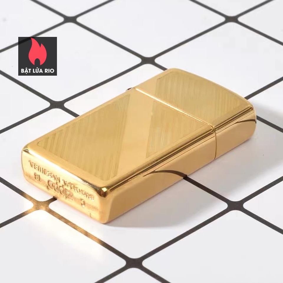 Bật lửa Zippo 29724 – Zippo Lines Design Slim Brass