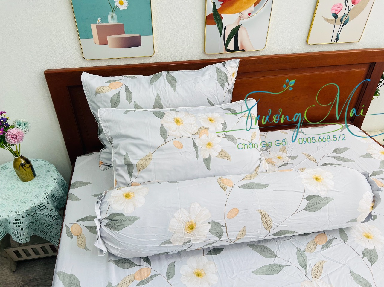 Drap Tencel lụa cao cấp 4 món ( 1 ga bọc chun, 2 áo nằm và 1 áo ôm khóa kéo)