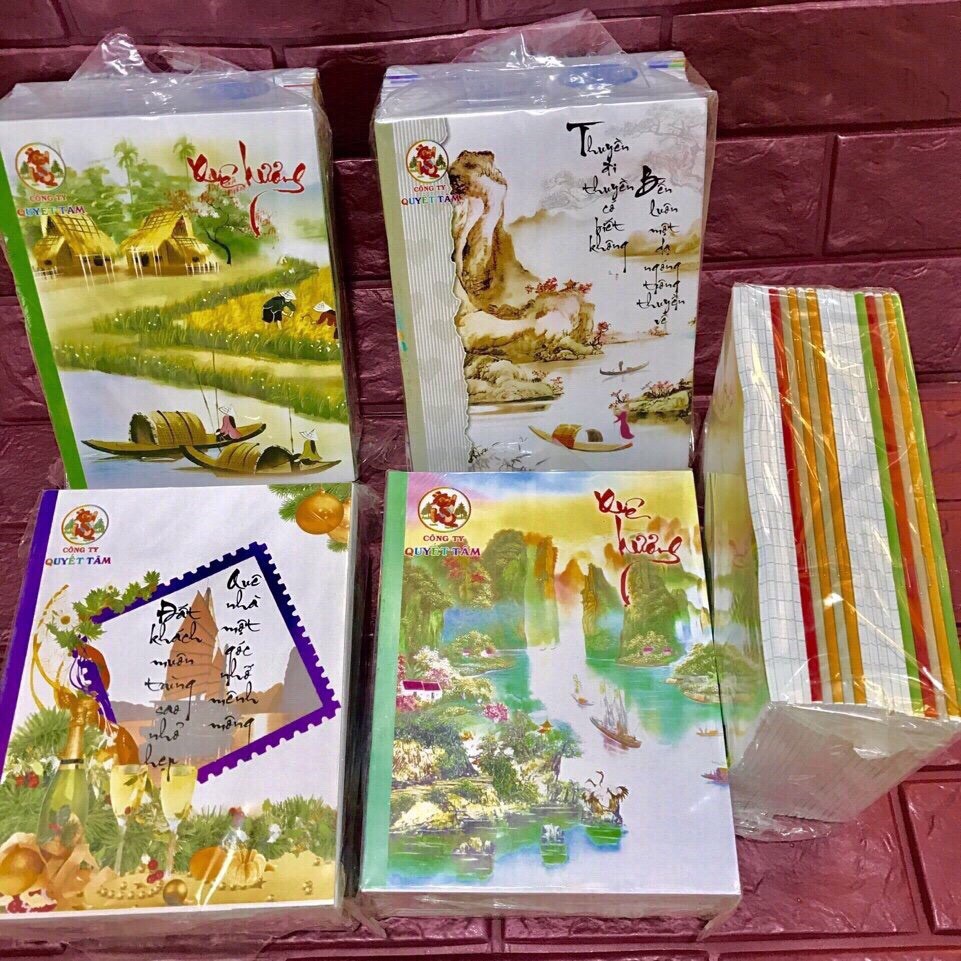 [HCM]LỐC 20 CUỐN VỞ 100 TRANG QUÊ HƯƠNG