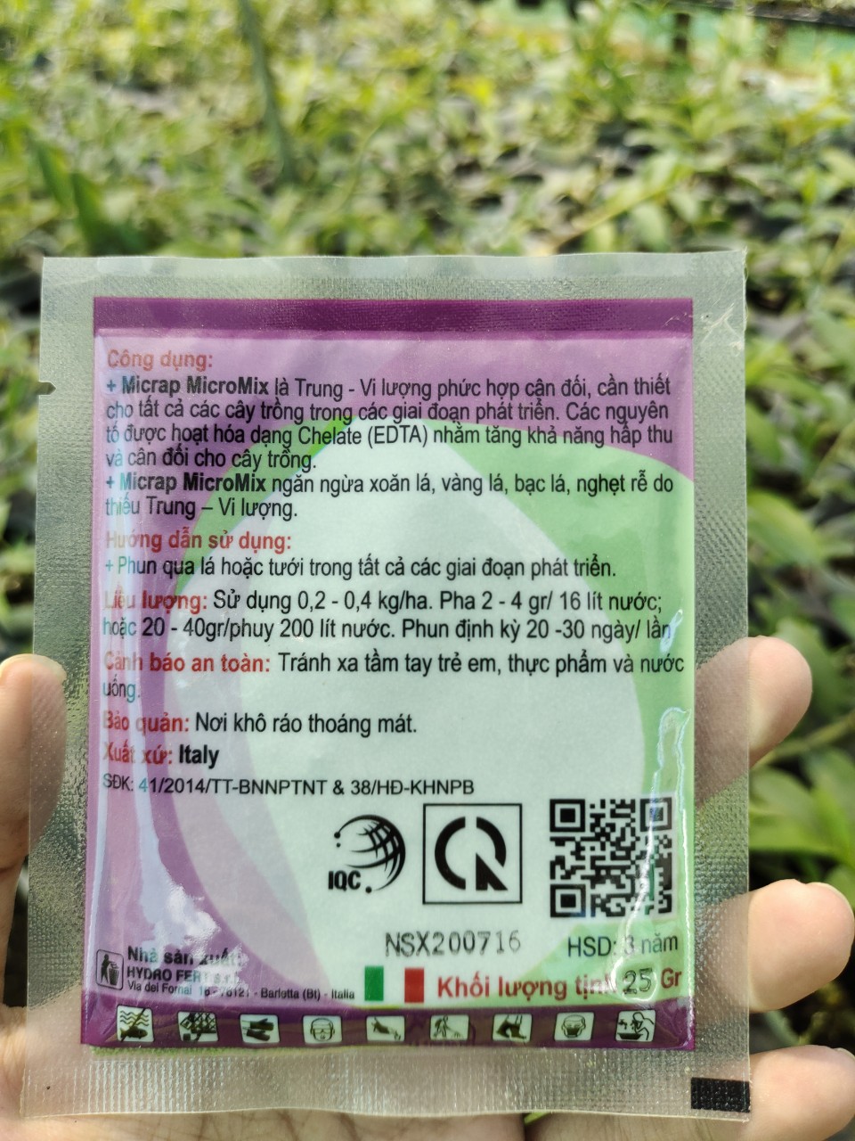 PHÂN BÓN Trung - Vi lượng Bón Lá Hạt Cốm -  Micrap MicroMix