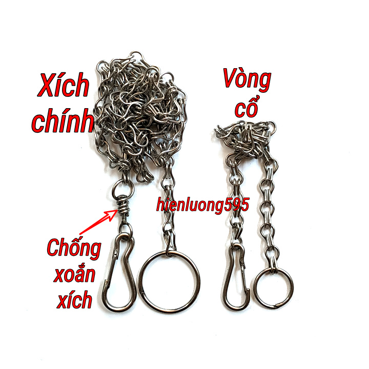 Xích chó inox size trung