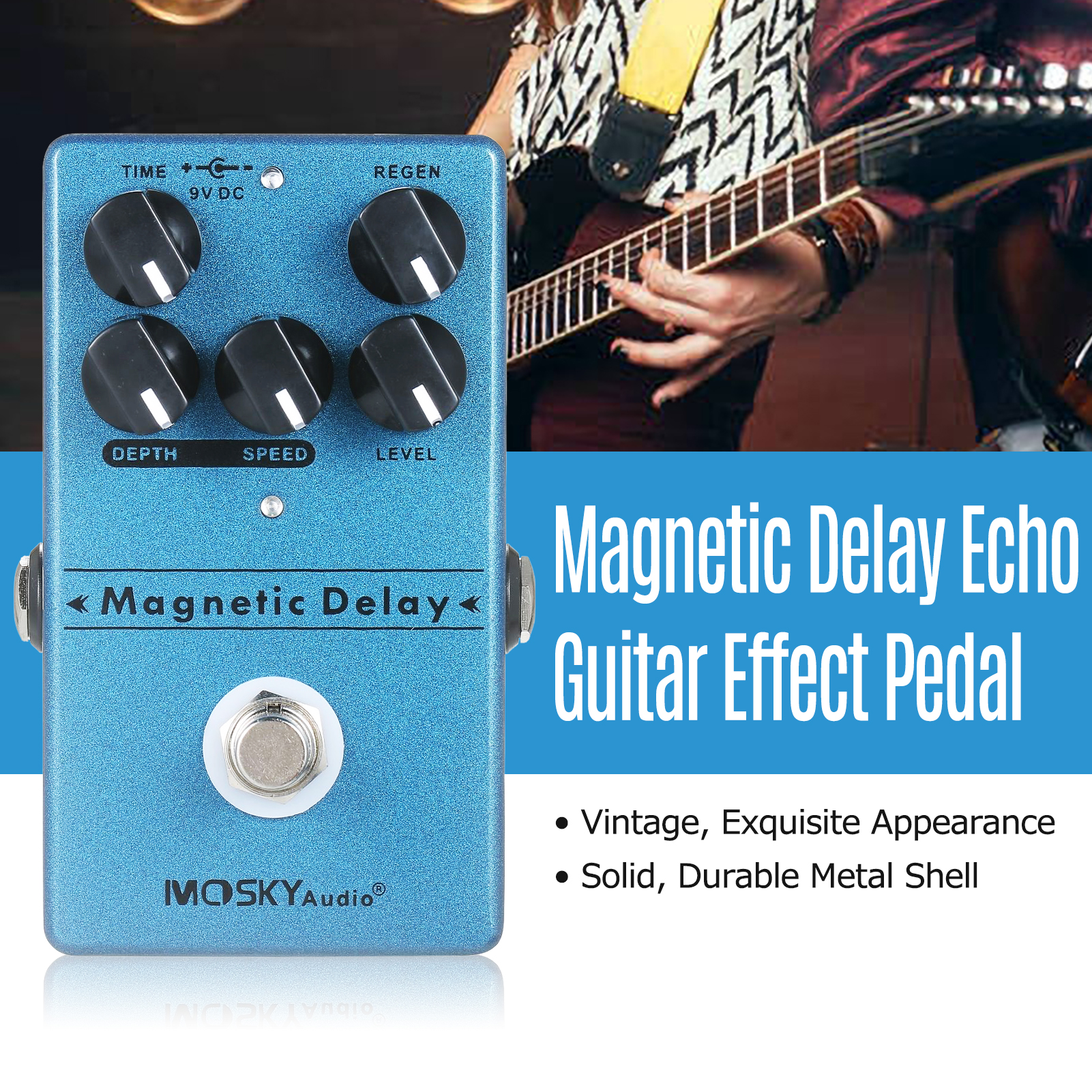 [ammoon]quà bí mật MOSKYaudio Delay Echo Effect Pedal Guitar Effects Delay Effect Pedal