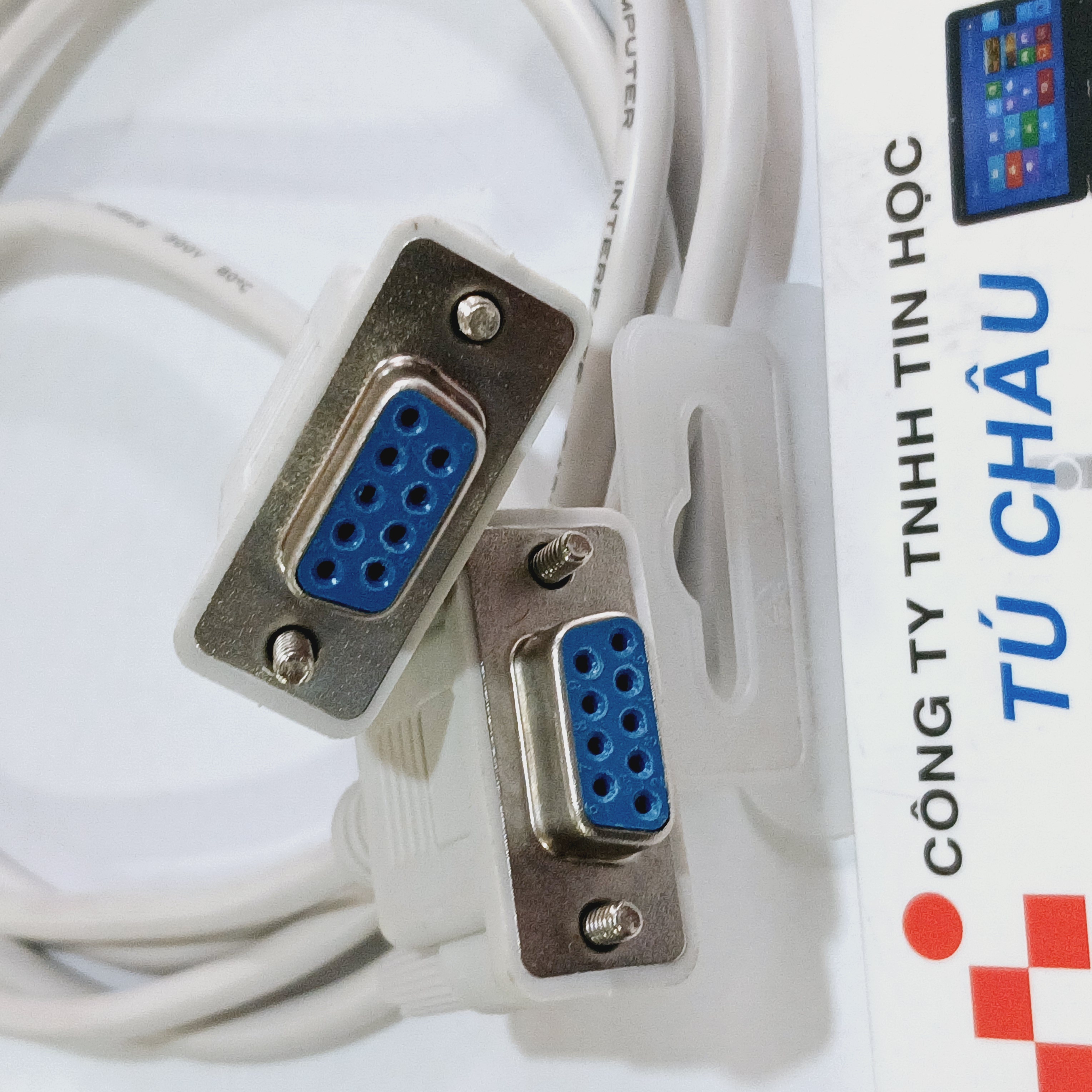 Cáp Com 9 (Link Com DB9) dài 1.45M: Cáp 2 đầu Com 9 Lổ Cái (DB9F) / Cáp 2 đầu Com 9 Kim đực (DB9M)