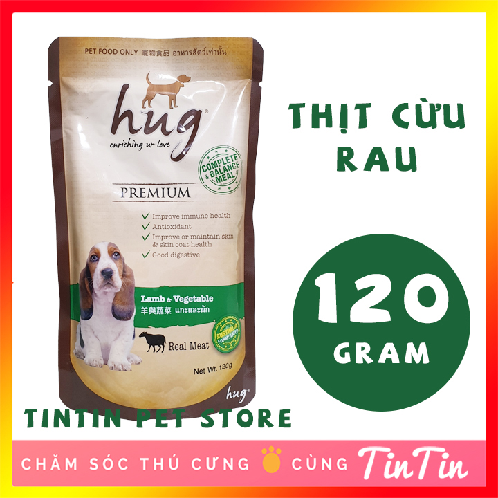Pate Dinh Dưỡng Cho Chó HUG Gói 120 Gram