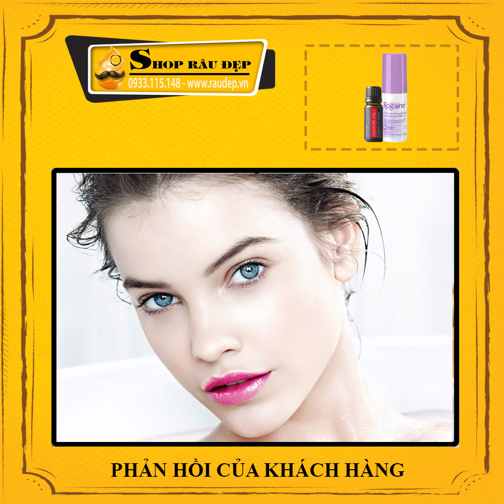 Minoxidil 2% Rogaine Dạng Lỏng + Castor 0il Mọc Lông Mày Nữ