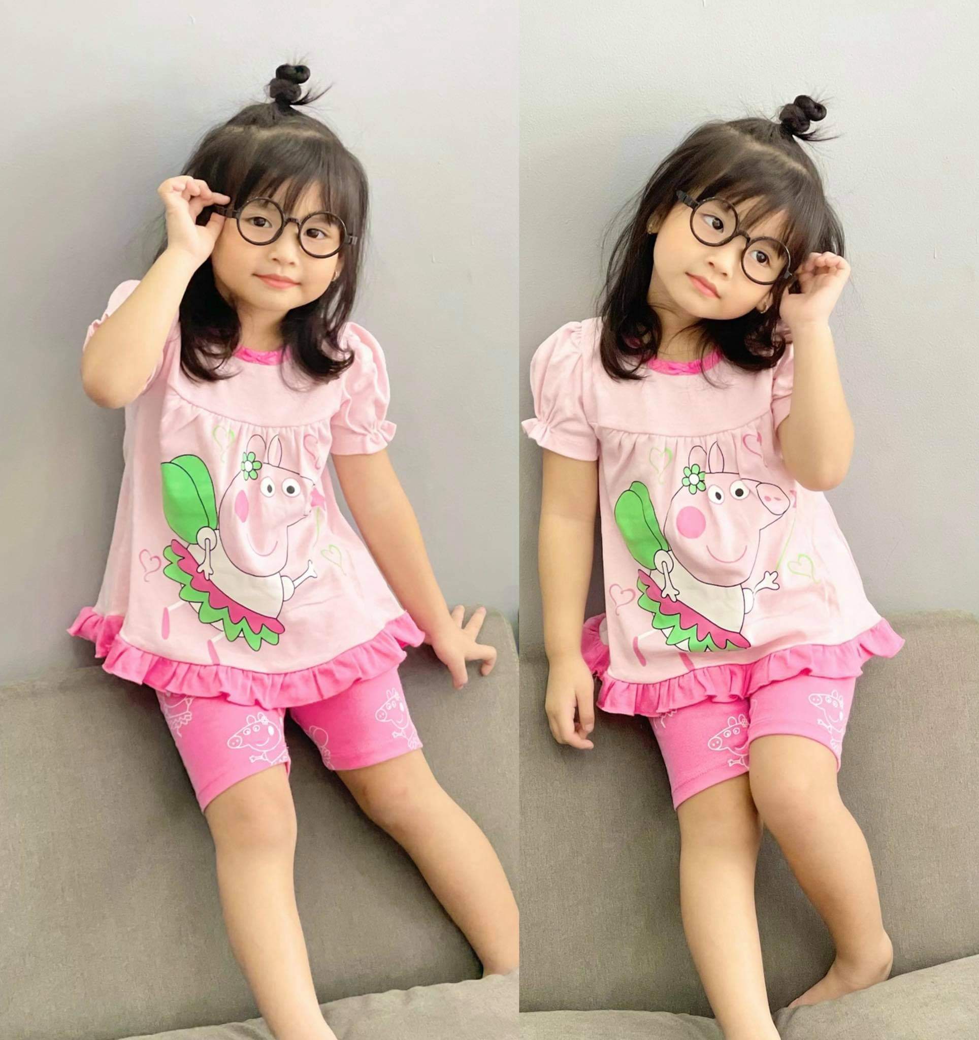 Đồ bộ lửng cho bé gái dễ thương