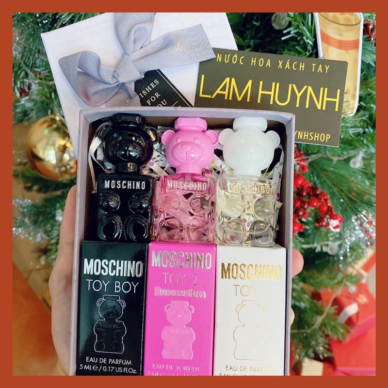 Set nước hoa mini gấu moschino 3 chai
