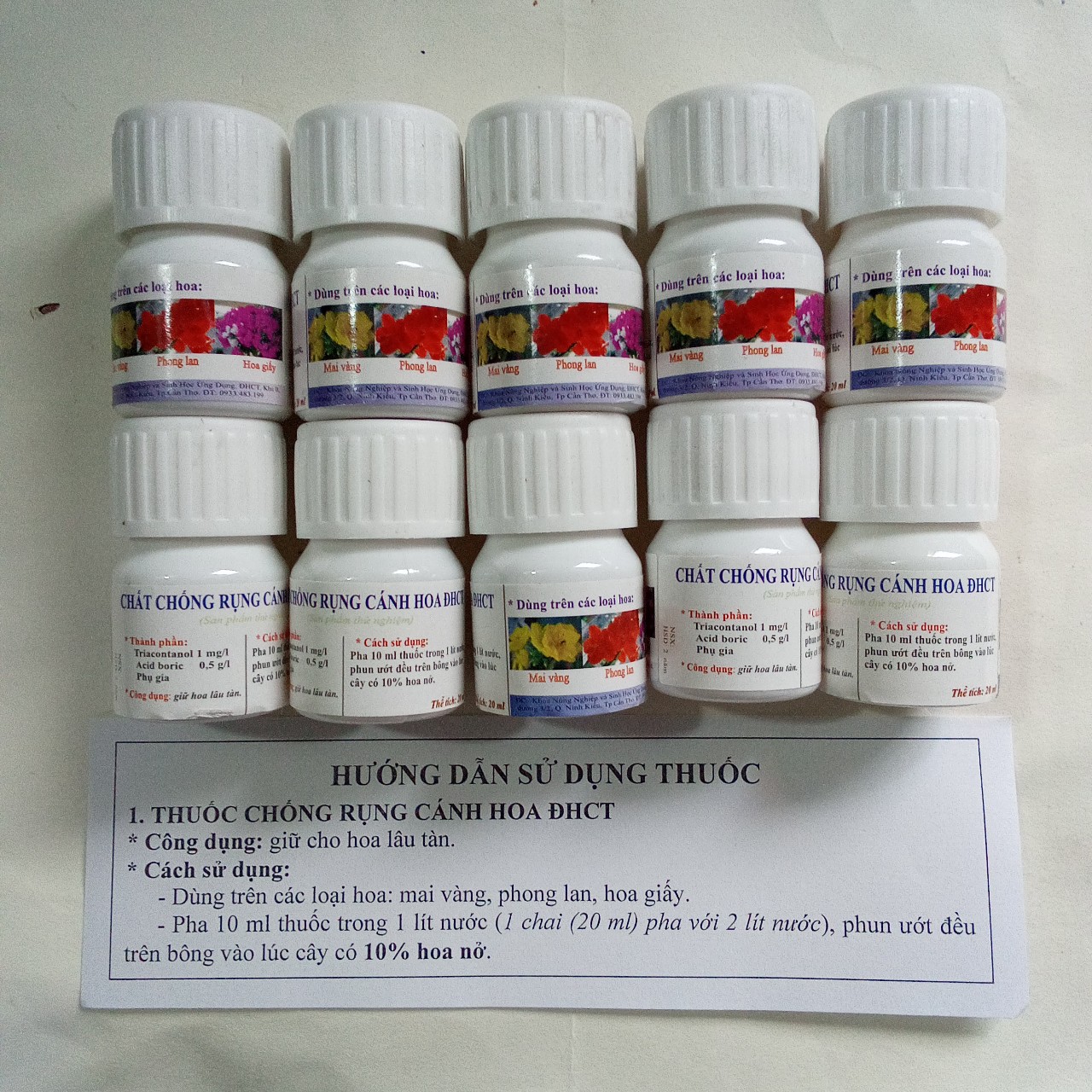 Chất CHỐNG RỤNG CÁNH HOA Đại Học Cần Thơ