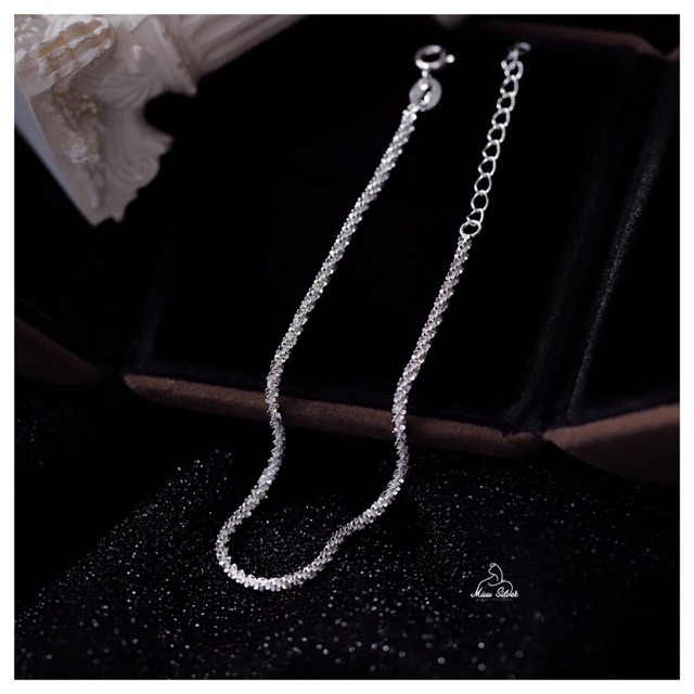 Lắc chân bạc nữ Miuu Silver lấp lánh Blink Anklet