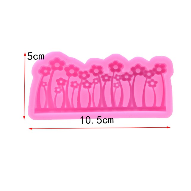 Khuôn silicon 4d viền hoa cỏ