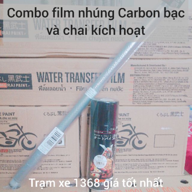 SƠN SAMURAI COMBO PHIM NHÚNG CARBON BẠC KÈM CHAI KÍCH HOẠT