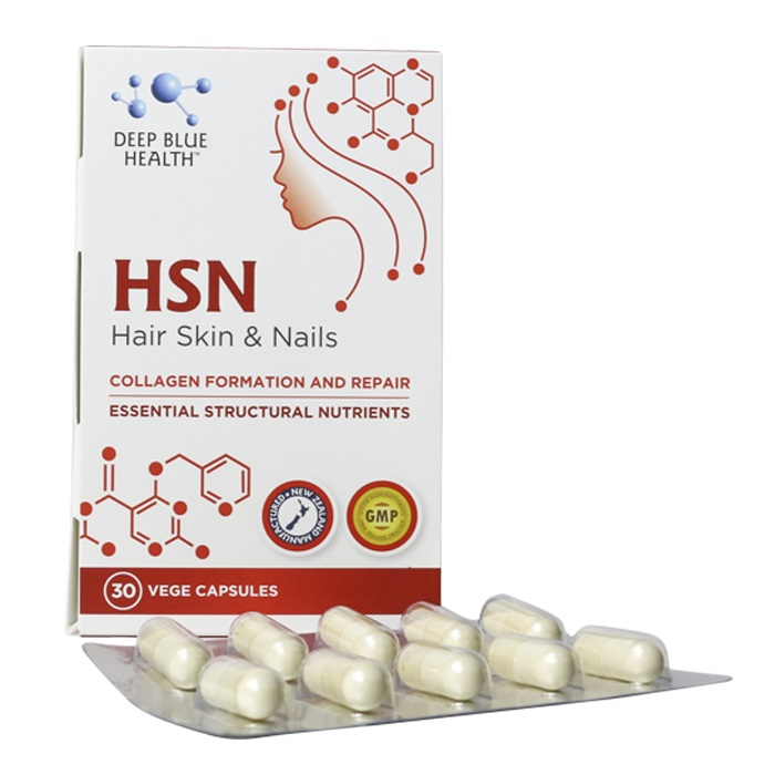 Viên uống HSN Hair Skin & Nails - Deep Blue Health dành cho da mụn