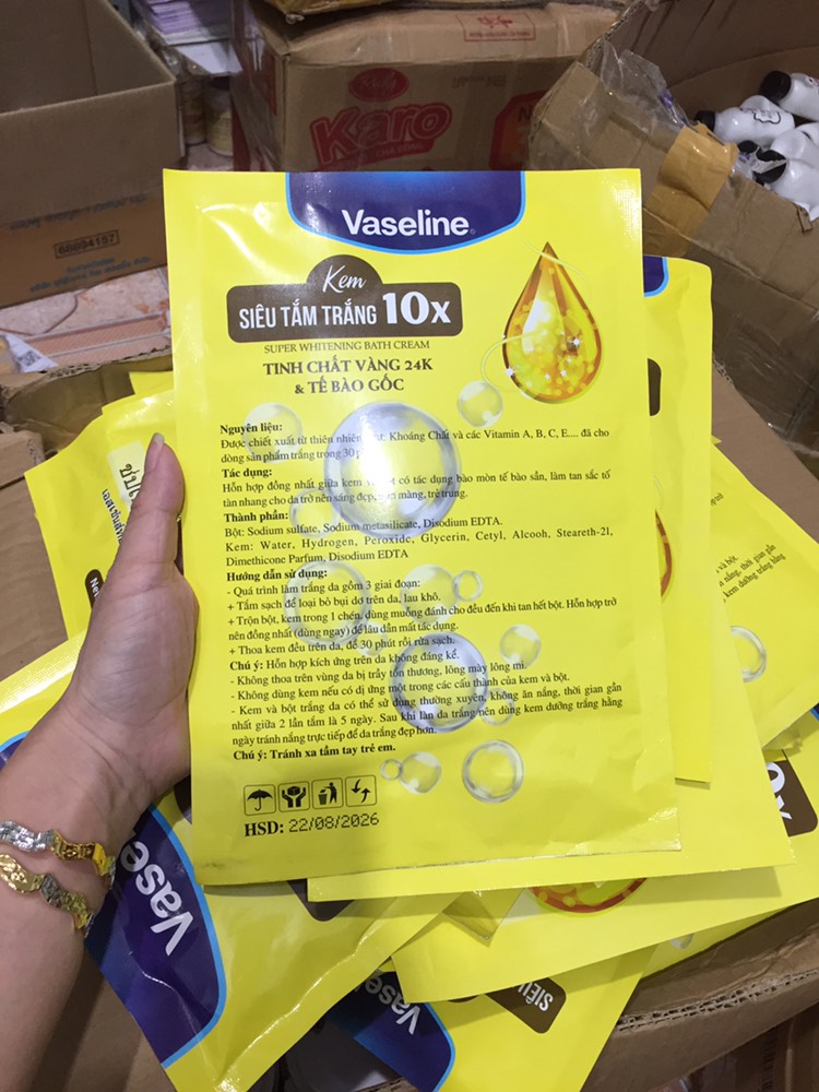 Tắm trắng vaseline 10x