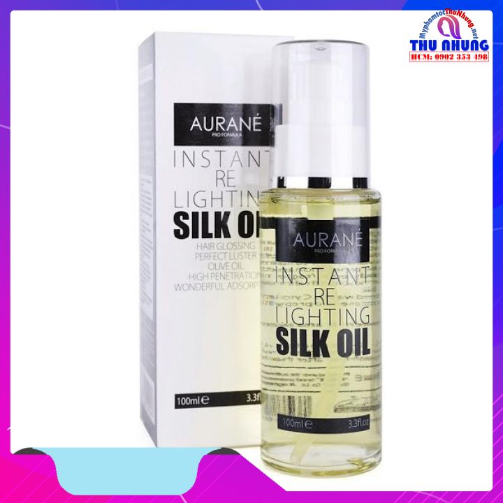 [+Tặng mũ trùm][HCM]TINH DẦU BÓNG TÓC OLIVE INSTANT RE LIGHTING SILK OIL AURANE 100ML