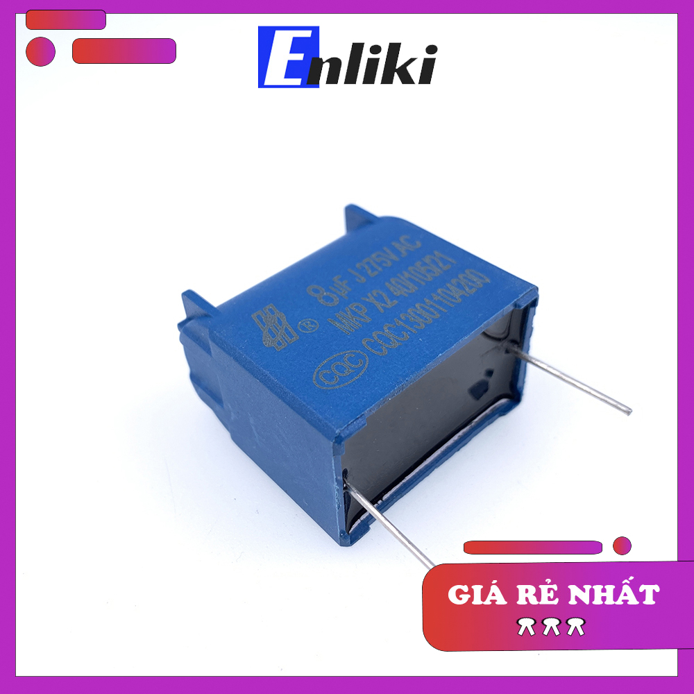 Tụ Bếp Từ 8uF 400V Đứng (Xanh) MKP