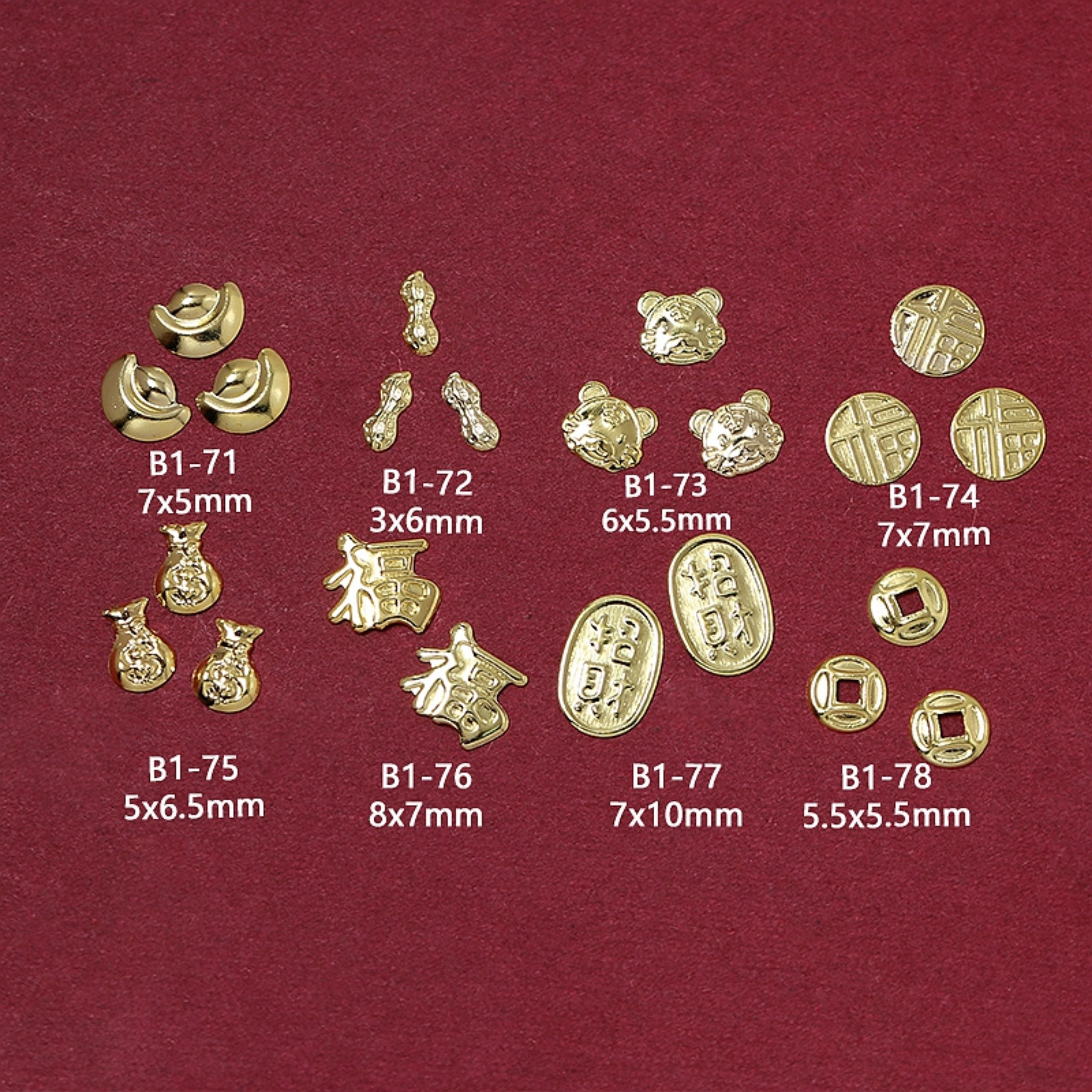 Charm Tết Đính Móng Tay Chân