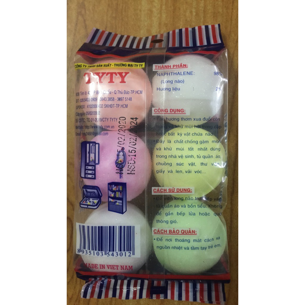 Gói Băng phiến (Long não thơm) TYTY 240G 6 viên
