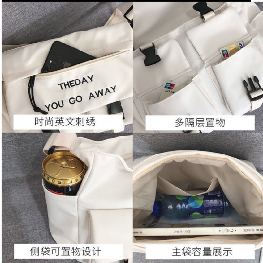 Túi Đeo Chéo đi học đi chơi nam nữ unisex phong cách ulzang Hàn Quốc Túi Vải Canvas chống thấm nước cao cấp-BALOHA