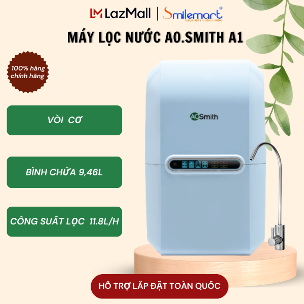 Water purifier A. O. C Smith A1, 1 year official warranty