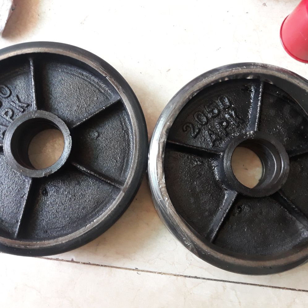 [HCM]Bộ 2 Bánh xe nâng tay 200×50 pu đen
