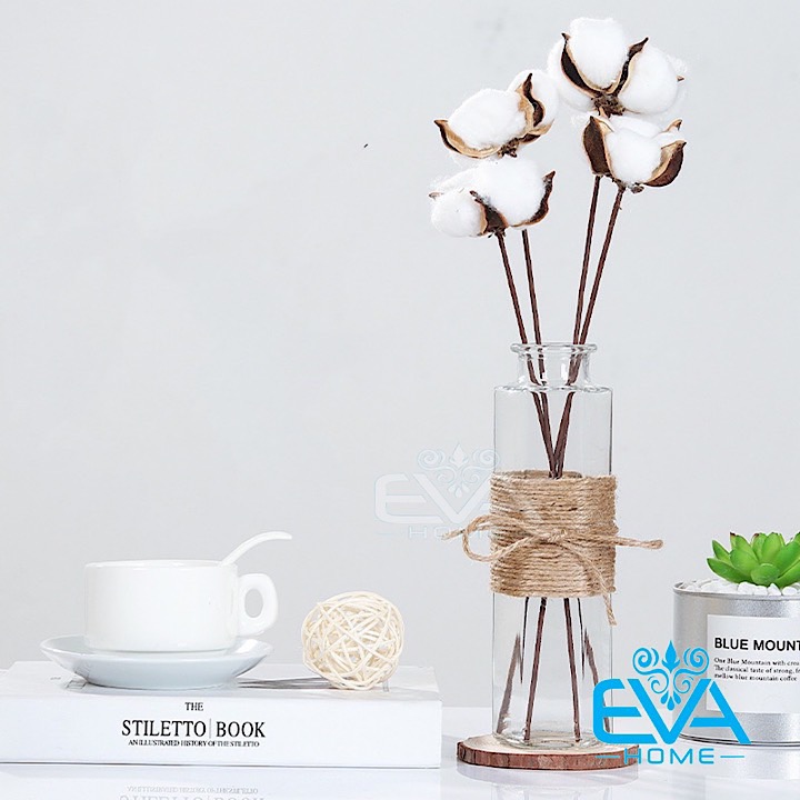 [HCM]Combo 5 Bình Bông Lọ Hoa Thủy Tinh Lục Giác Tặng Kèm Dây Bố Trang Trí