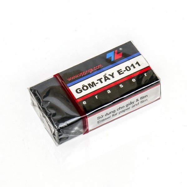 Gôm tẩy Thiên Long, gôm tẩy đen (2 VIÊN)