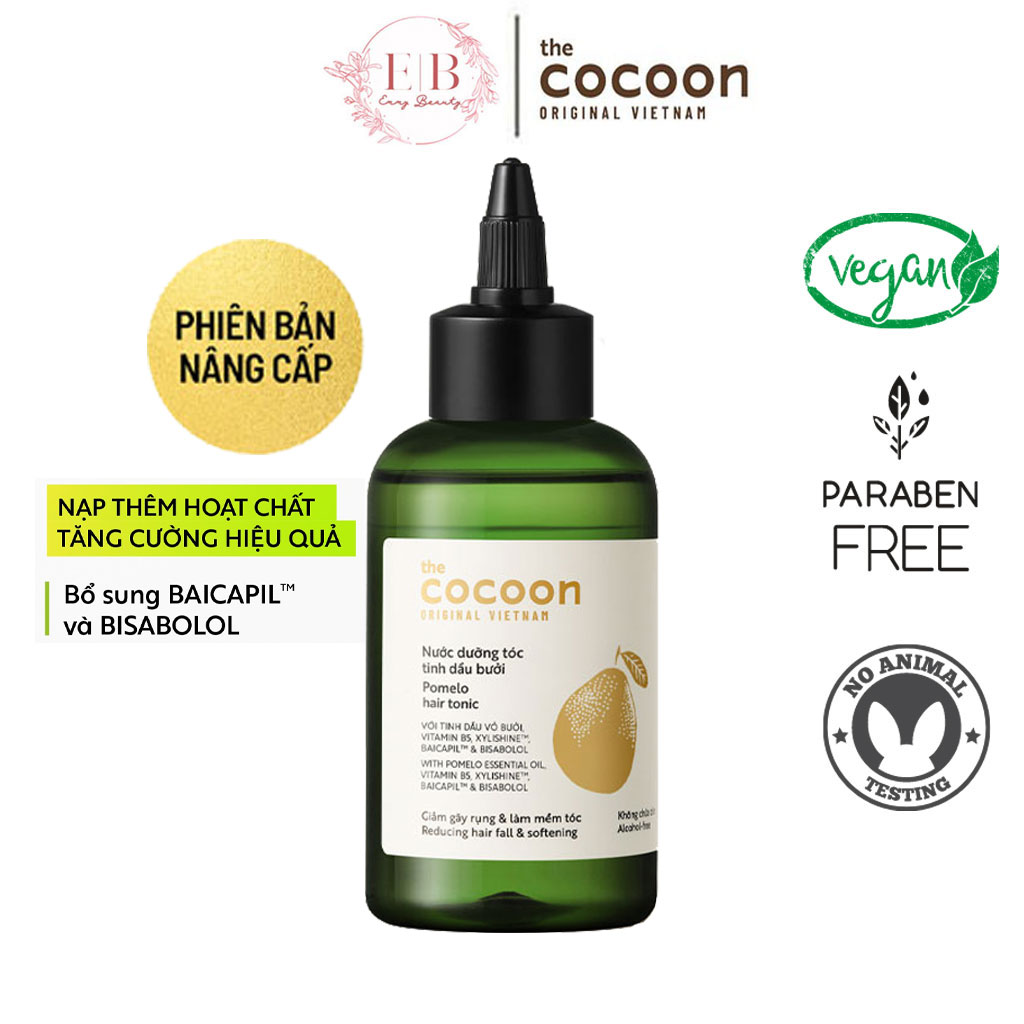 Nước dưỡng tóc tinh dầu bưởi(pomelo hair tonic)Cocoon 140ml