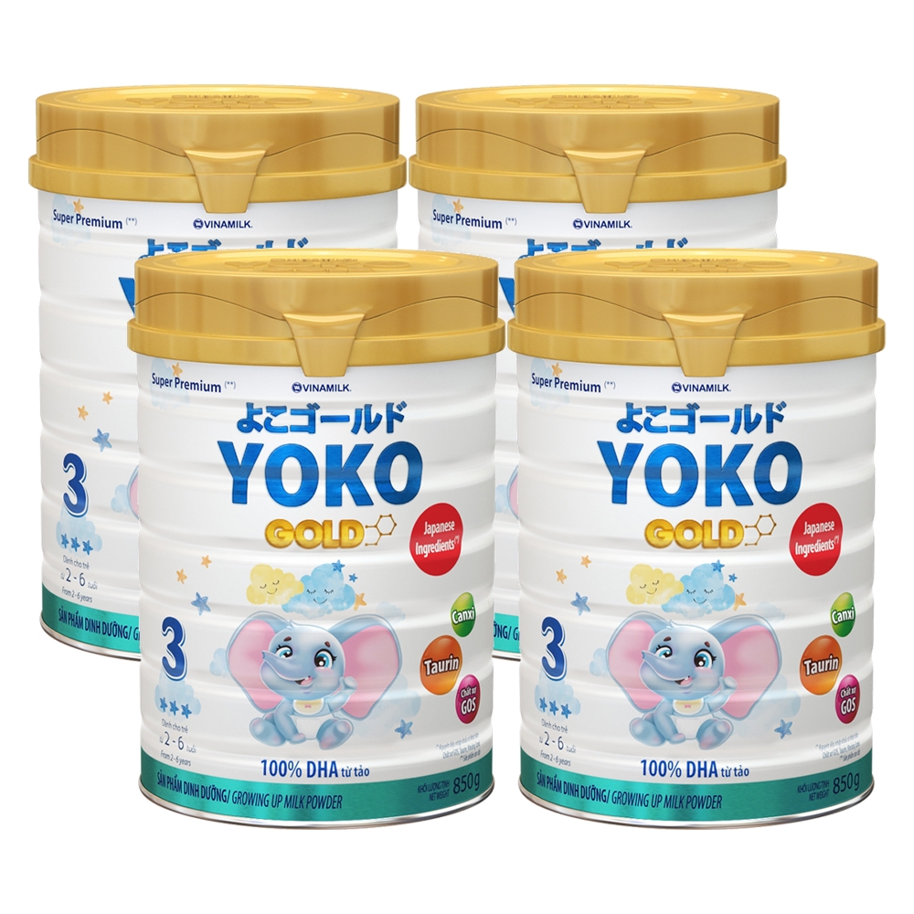 Vinamilk Yoko Gold 3, 2 - 6 tuổi, 850g
