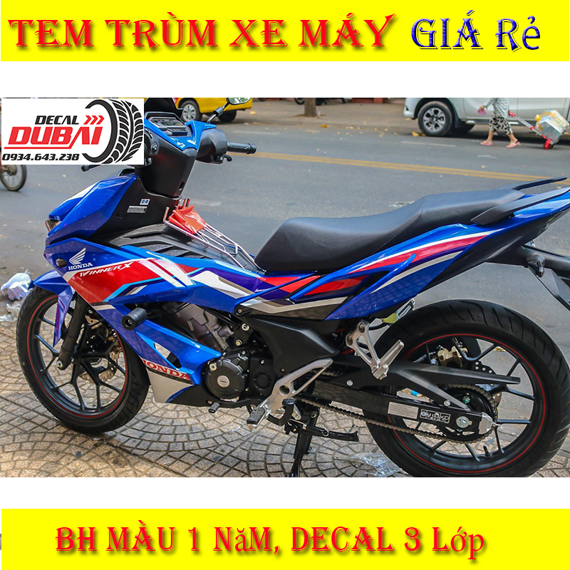 Tem Trùm Winner X Xanh Đỏ Thể Thao