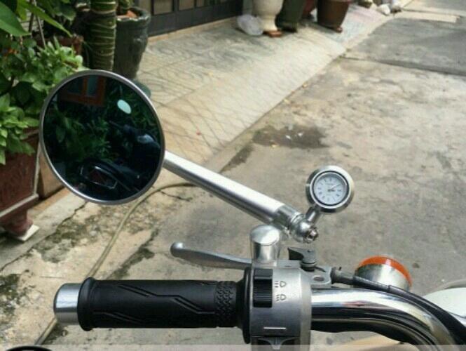 Đồng hồ gắng kính hậu xe máy