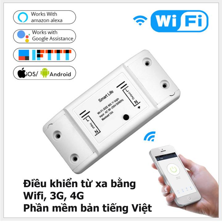 Công tắc điều khiển từ xa wifi Smart Life hệ điều hành phiên bản tiếng việt