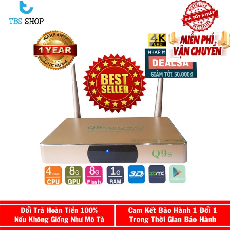 Android Tivi Box Ultra HD Q9s Ram 1G RK3128 tặng kèm Chuột Không Dây Cao Cấp Forter V181