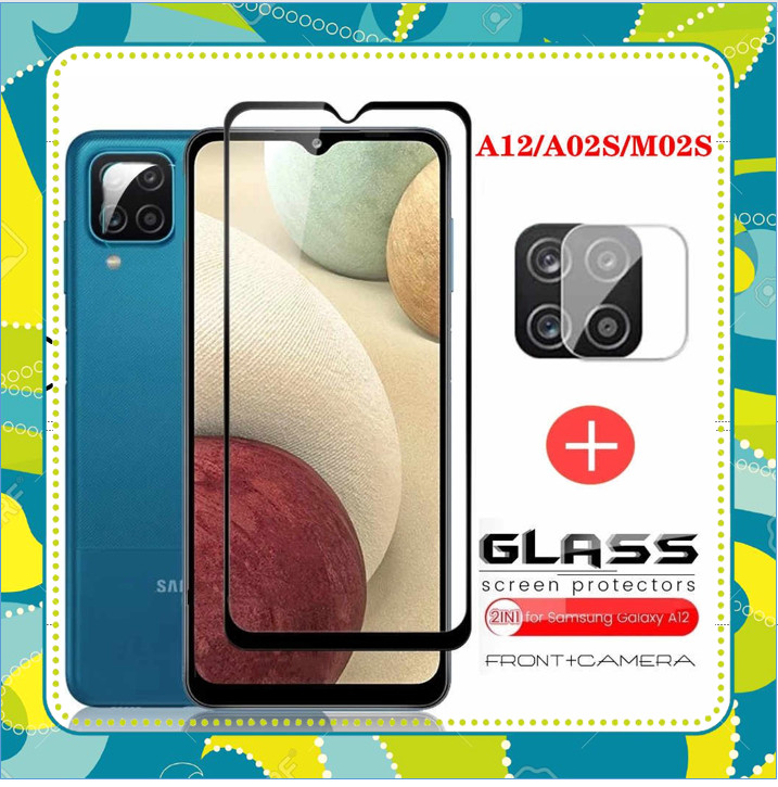 Samsung A12/ M12 - COMBO Kính cường lực full màn hình + dán bảo vệ camera chống xước chống bụi bẩn