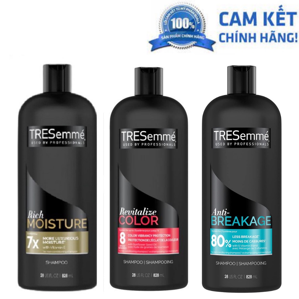 DẦU GỘI DẦU XẢ TRESEMME MỸ SHAMPOO 828ML (COLOR MẪU MỚI )